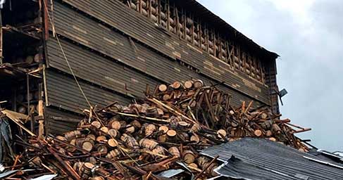 Bourbon warehouse collapse